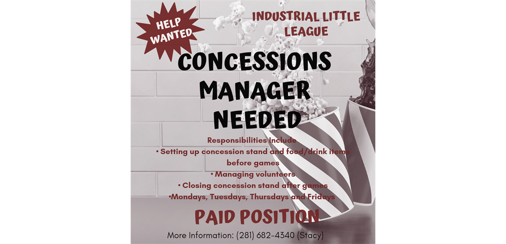 Concessions Manager Needed
